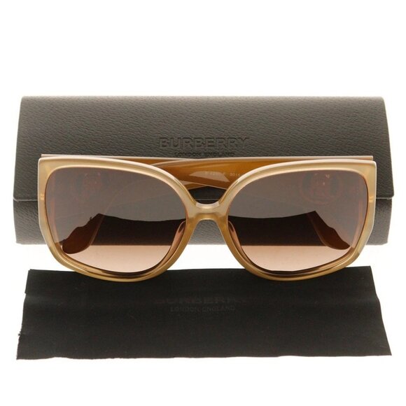 BURBERRY TB logo sunglasses B4290-F Brown plastic Women - Picture 1 of 12